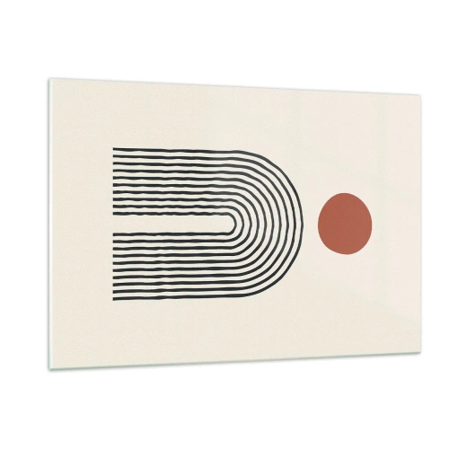 Quadro em vidro - Magnetismo de formas e cores - 120x80 cm