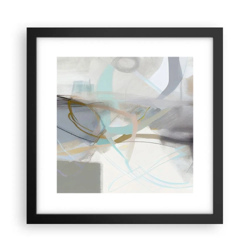 Pôster com moldura preta - Abstração enevoada - 30x30 cm