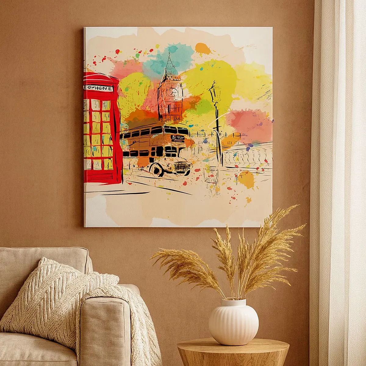 Quadro em tela - A cidade da variedade - 30x30 cm