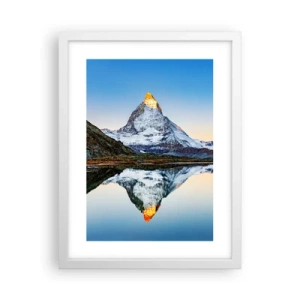 Pôster em moldura branca - Dois mundos - 30x40 cm