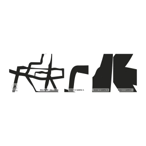 Amostra de papel de parede autocolante Deluxe Sticker - Projeto preto e branco - Linha, Preto e branco, Abstracionismo - 100x30 cm