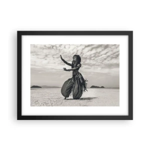 Pôster com moldura preta - Dança das Ilhas do Sul - 40x30 cm
