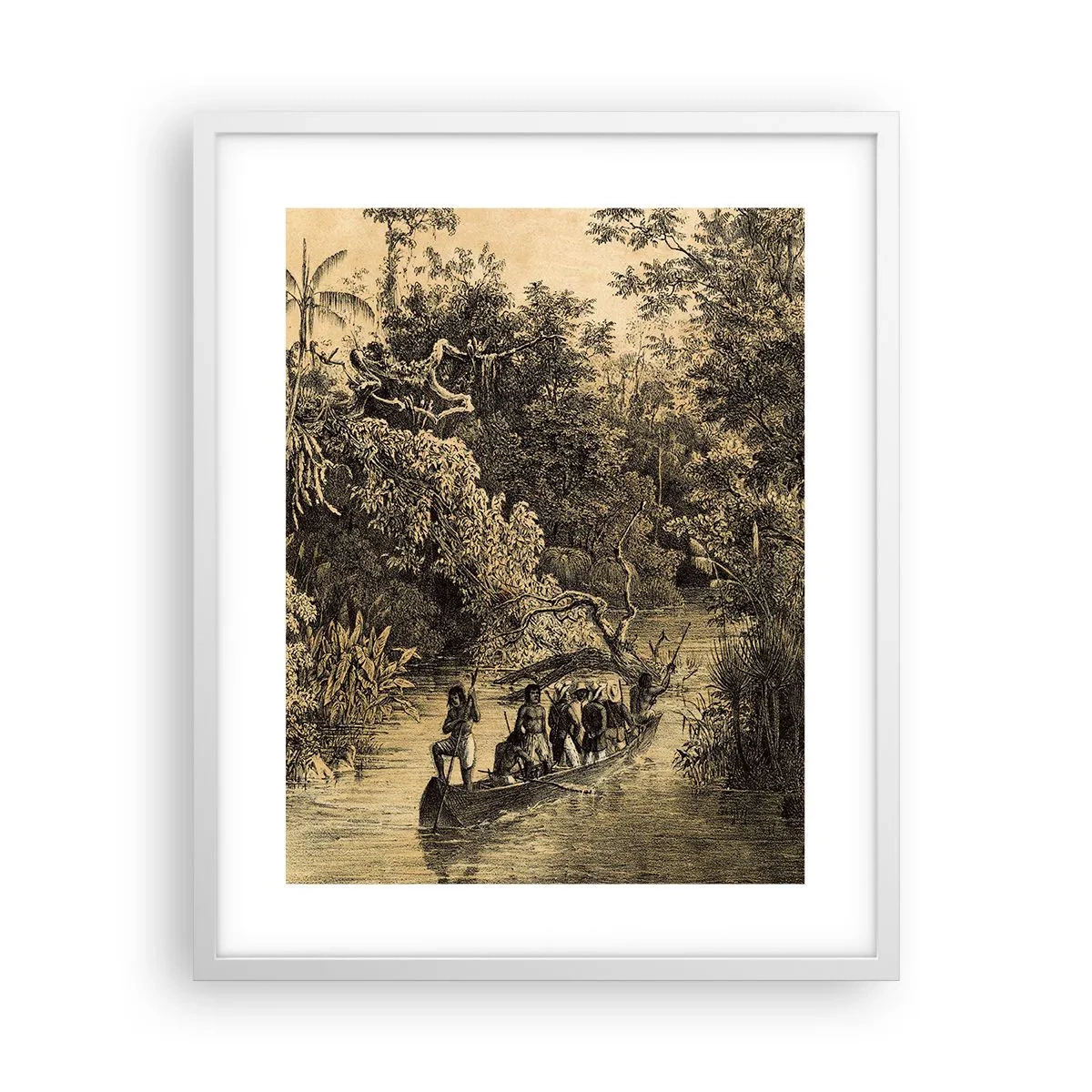 Pôster em moldura branca - Viagem à fonte - 40x50 cm