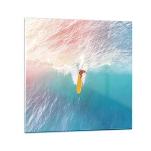 Quadro em vidro - Cavaleiro oceânico - 70x70 cm
