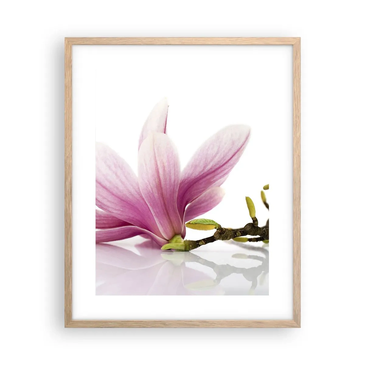 Pôster com moldura de carvalho claro - Suave como um sopro de primavera - 40x50 cm