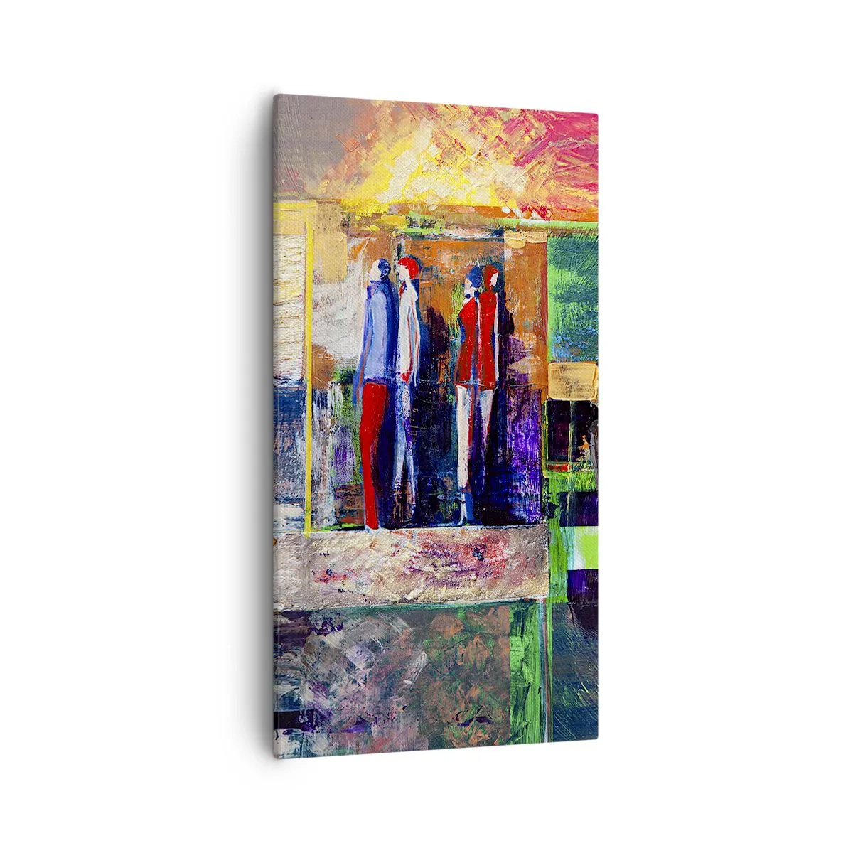 Quadro em tela - Relacionamentos e emoções - 55x100 cm