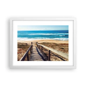 Pôster em moldura branca - Corra! - 40x30 cm