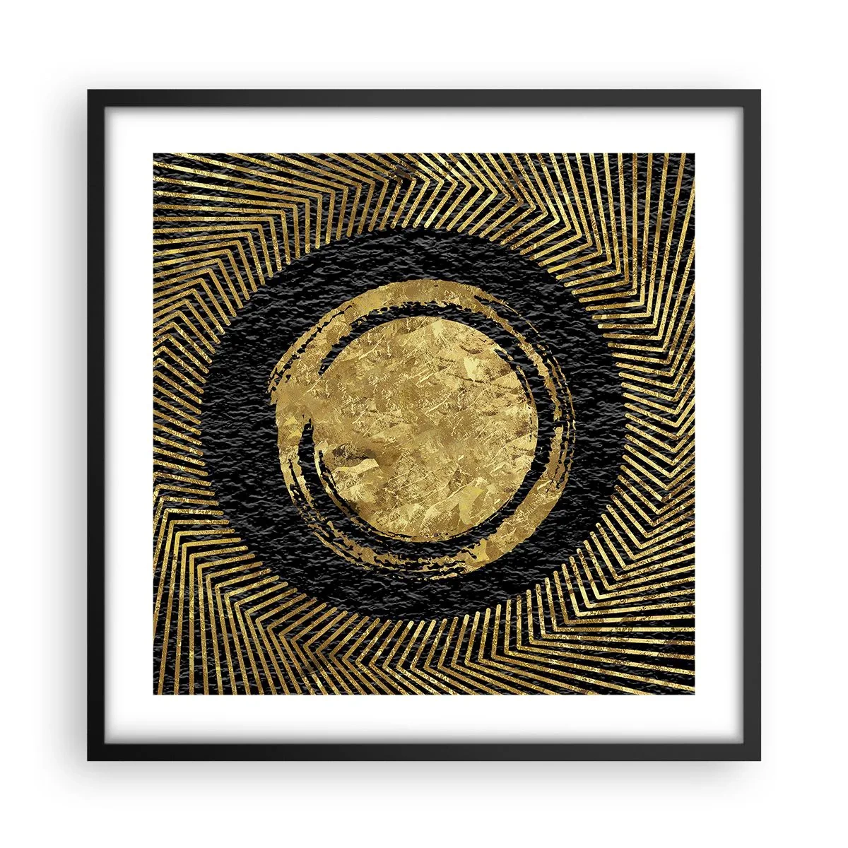 Pôster com moldura preta - Composição glamourosa - 50x50 cm