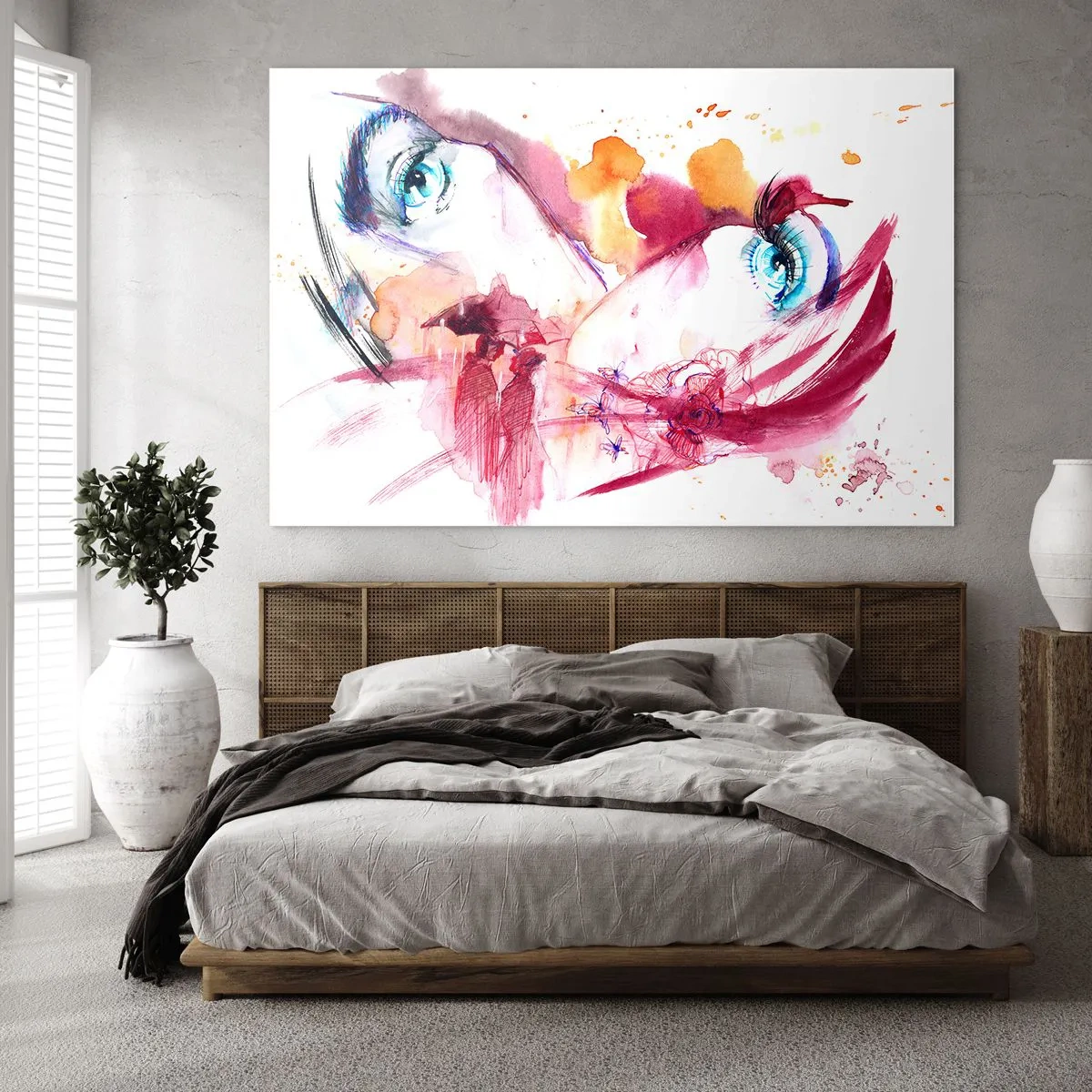 Quadro em vidro - Na proximidade, o mundo floresce - 100x70 cm