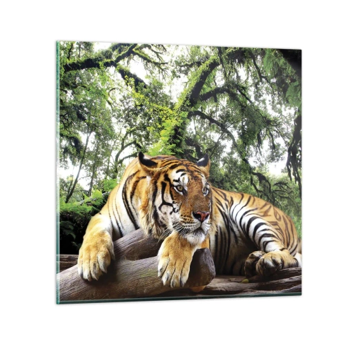 Quadro em vidro - Com os melhores cumprimentos - 40x40 cm