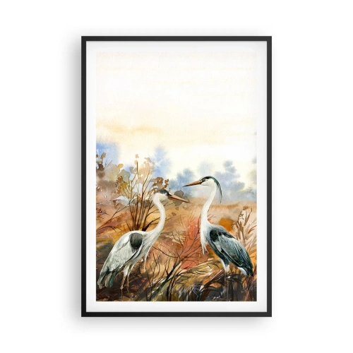 Pôster com moldura preta - Para onde ir no outono? - 61x91 cm