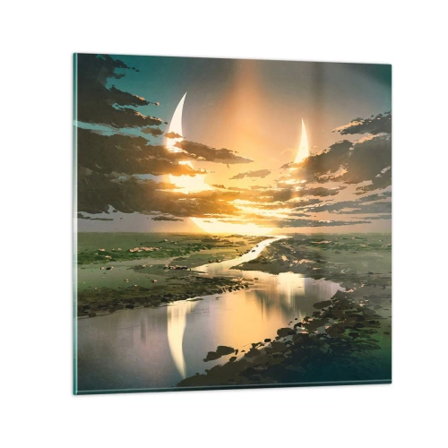 Quadro em vidro - Algures numa galáxia muito, muito distante - 60x60 cm