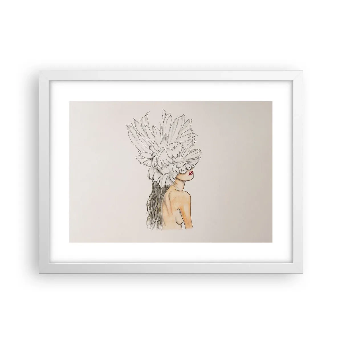 Pôster em moldura branca - Beleza coroada - 40x30 cm