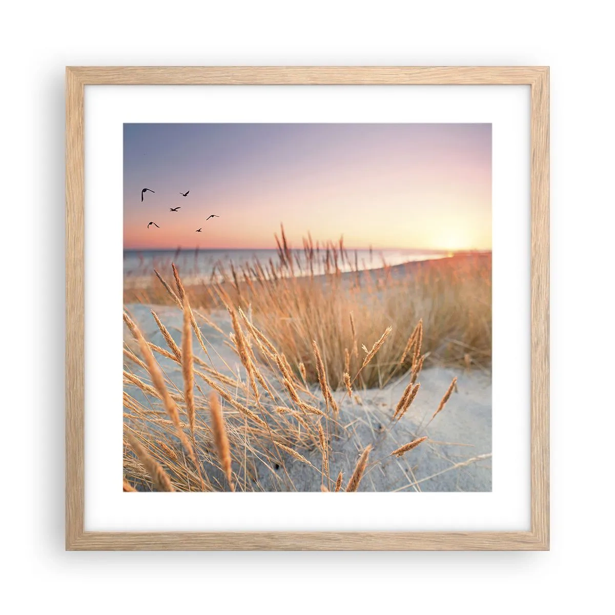 Pôster com moldura de carvalho claro - Uma canção de embalar do Báltico - 40x40 cm