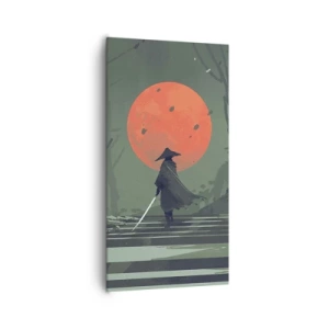 Quadro em tela - O guerreiro da lua vermelha - 65x120 cm