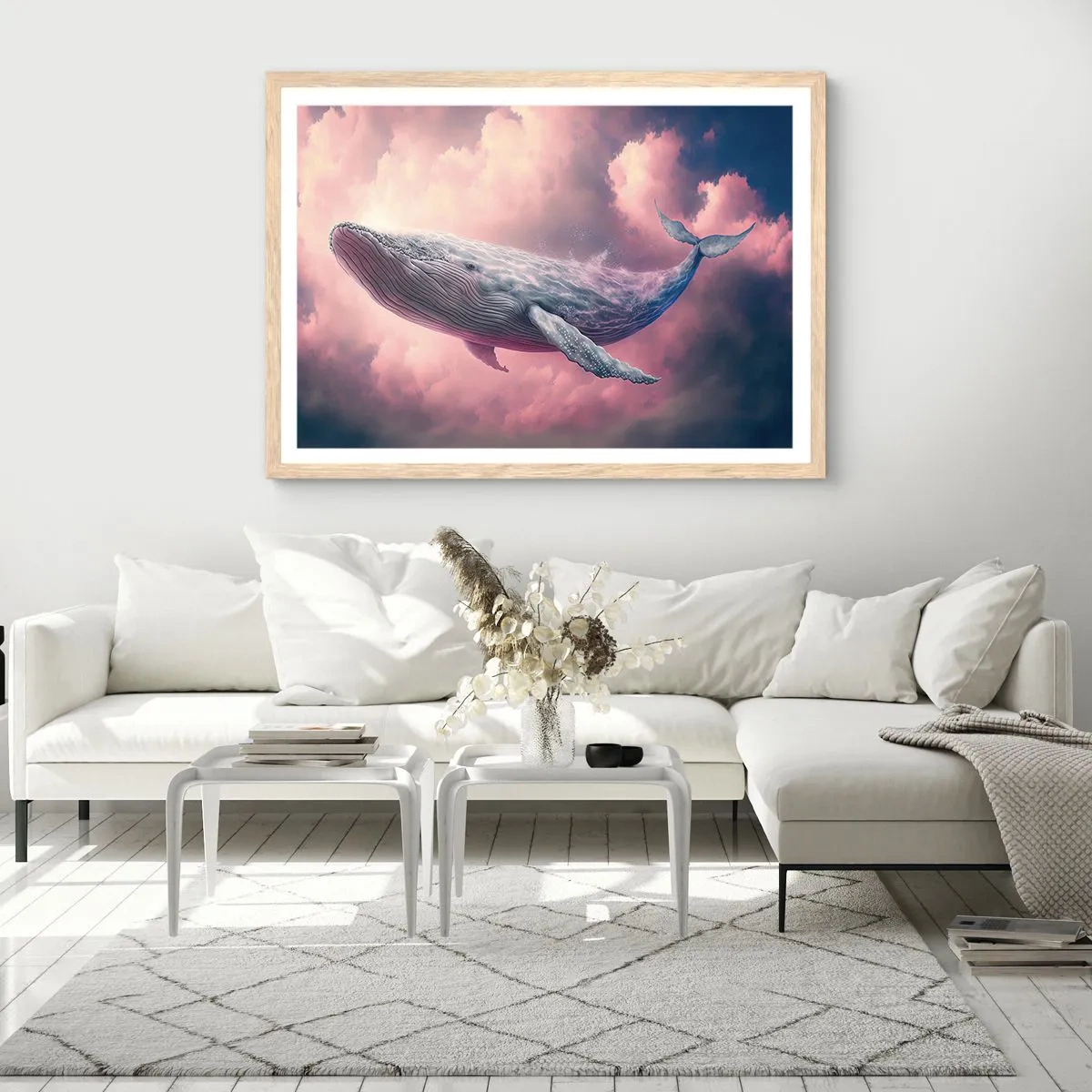 Pôster com moldura de carvalho claro - Esfregue seus olhos - 40x30 cm