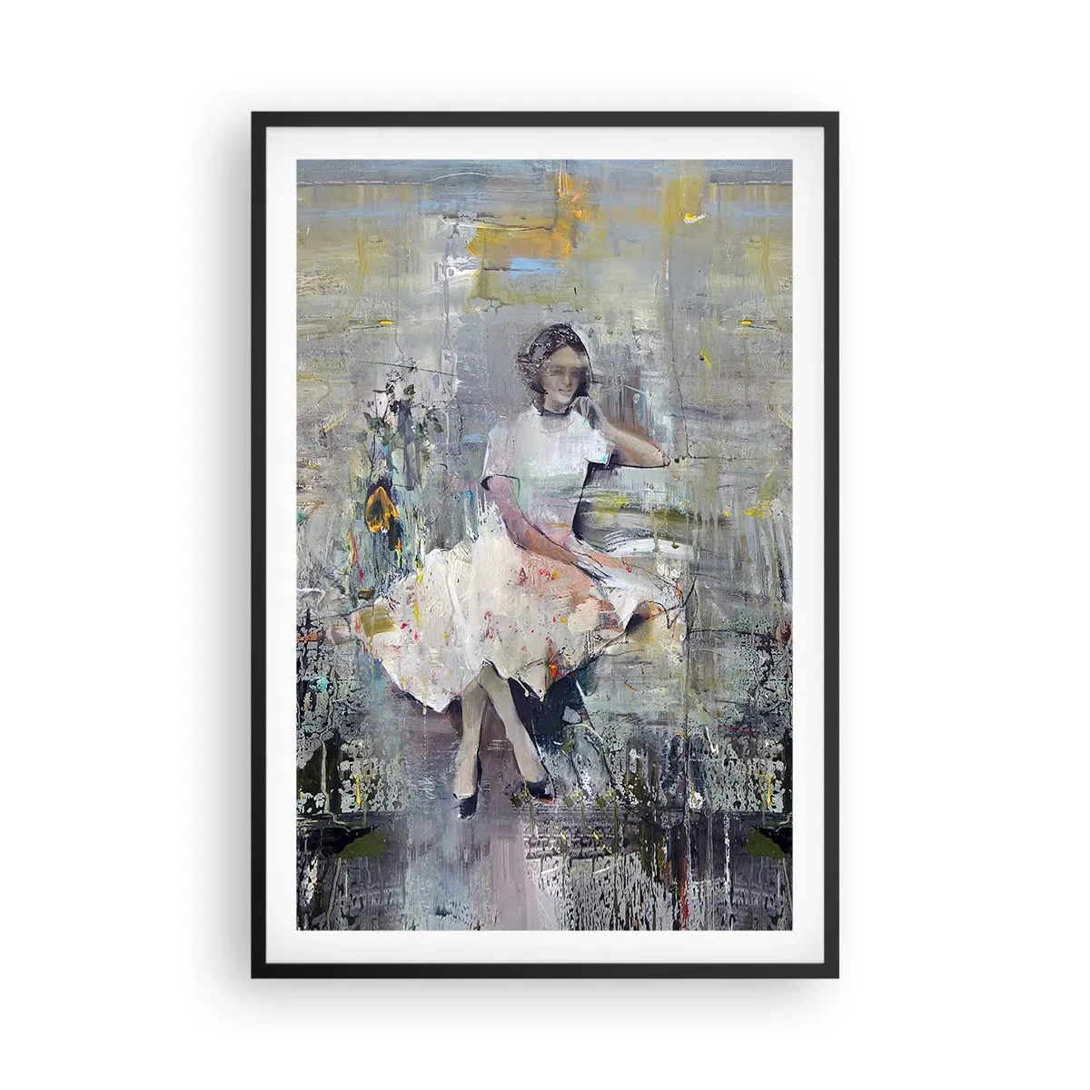 Pôster com moldura preta - Clássica e moderna - 61x91 cm