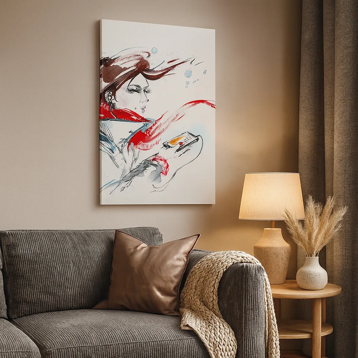 Quadro em tela - Algo está a tocar dentro de mim - 50x70 cm