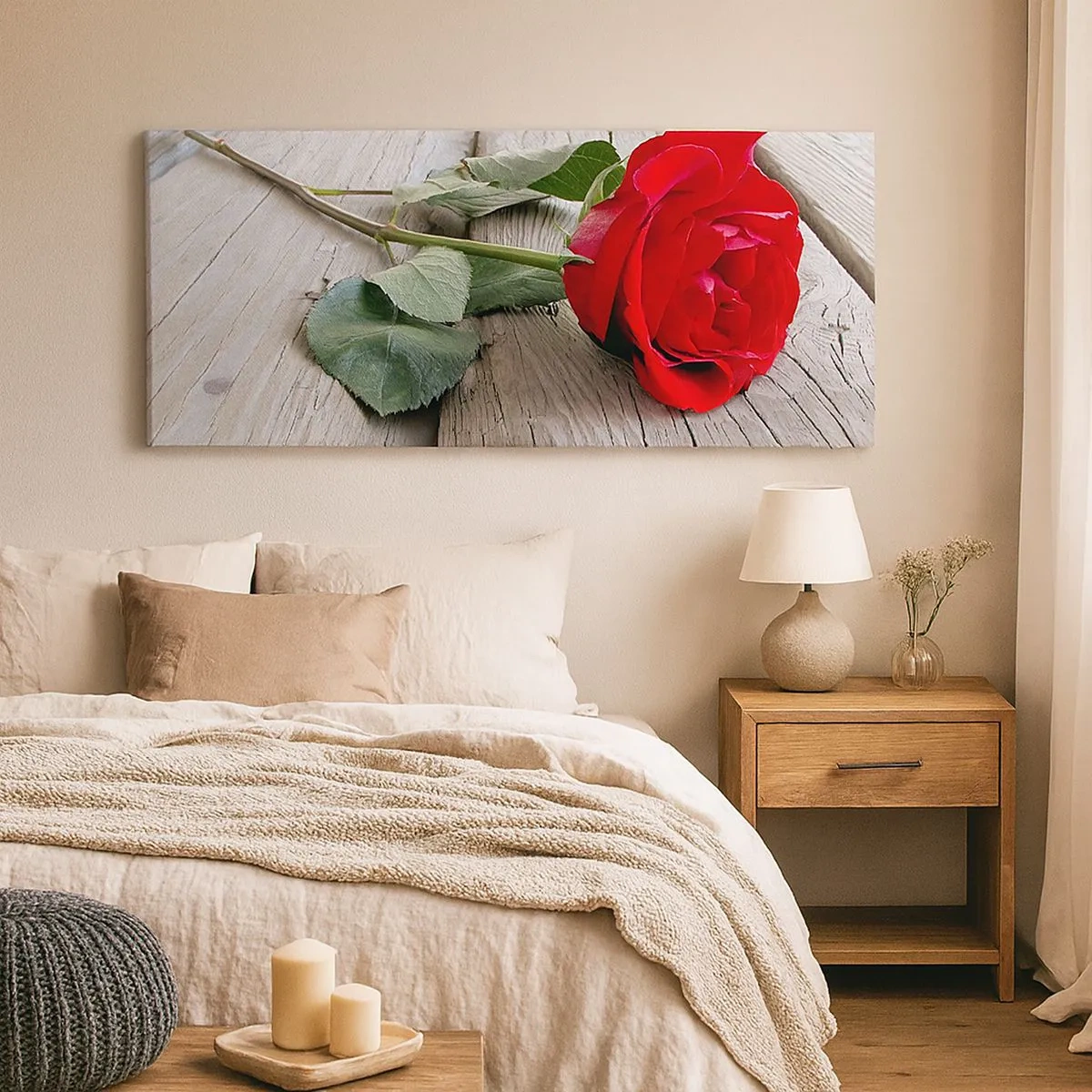 Quadro em tela - Um estudo em vermelho - 100x40 cm