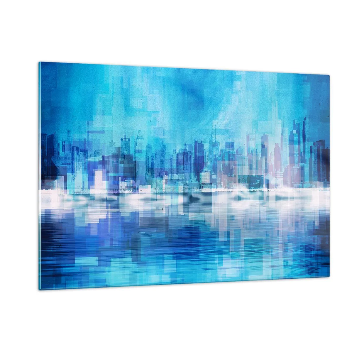Quadro em vidro - Imerso em azul - 120x80 cm