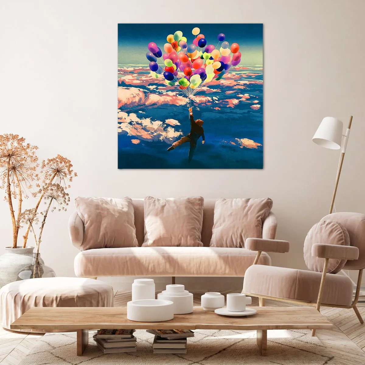 Quadro em tela - Um sonho de infância tornado realidade - 60x60 cm