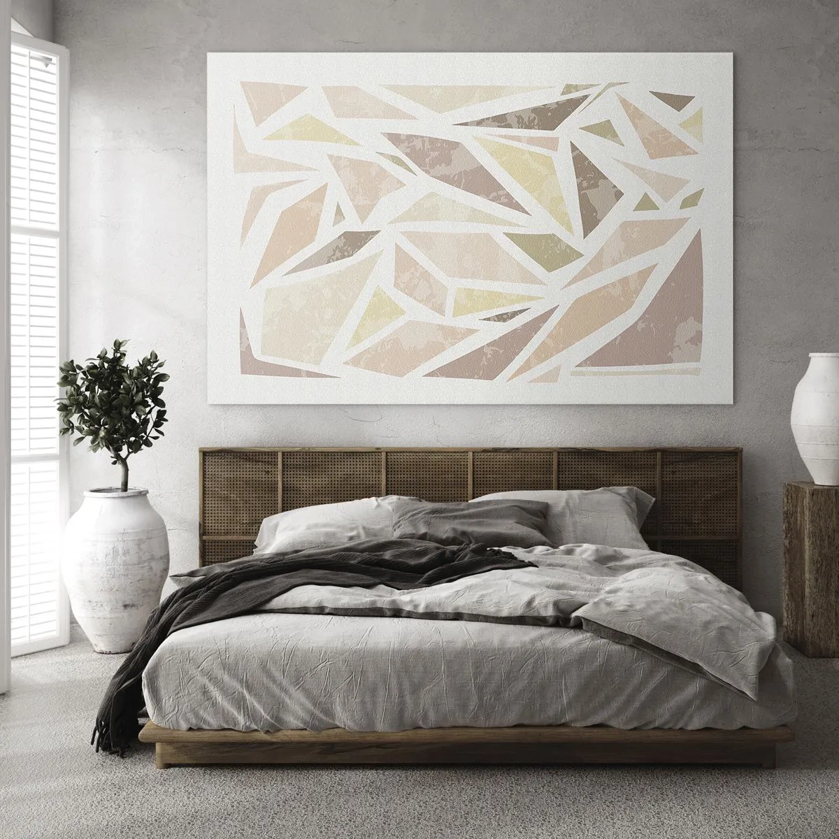 Quadro em vidro - Composição de vitral - 120x80 cm