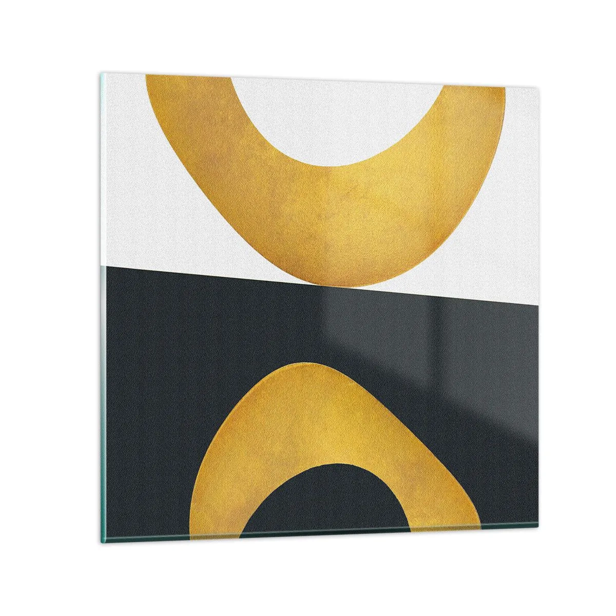 Quadro em vidro - Primeiro: ouro - 40x40 cm