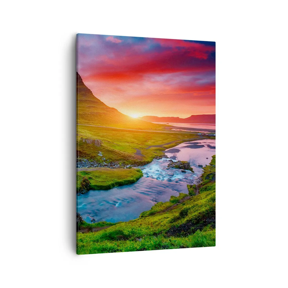 Quadro em tela - Islândia - fogo e água - 50x70 cm