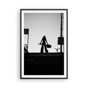 Pôster com moldura preta - Caminhadas urbanas - 61x91 cm