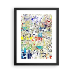 Pôster com moldura preta - Simplesmente agradável aos olhos - 30x40 cm