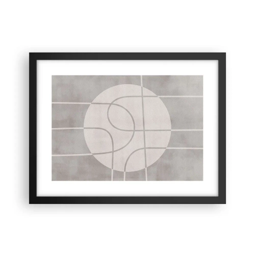 Pôster com moldura preta - Circular e direto - 40x30 cm