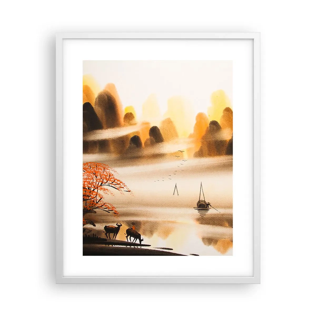 Pôster em moldura branca - Além do Extremo Oriente - 40x50 cm