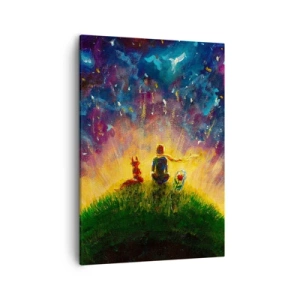 Quadro em tela - Amor e amizade - o mundo inteiro - 50x70 cm