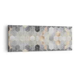 Quadro em tela - Composição do diamante - 140x50 cm