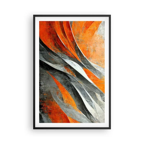 Pôster com moldura preta - Calor e frio - 61x91 cm