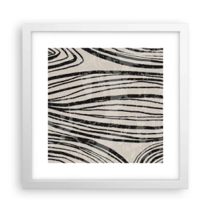 Pôster em moldura branca - Piscina em linha - 30x30 cm