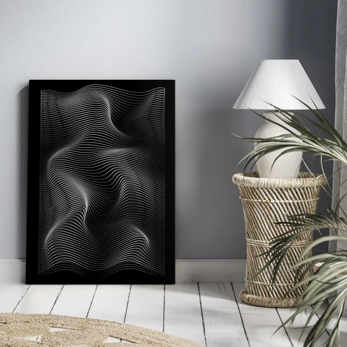 Quadro em tela - Dança de luz no espaço - 70x100 cm