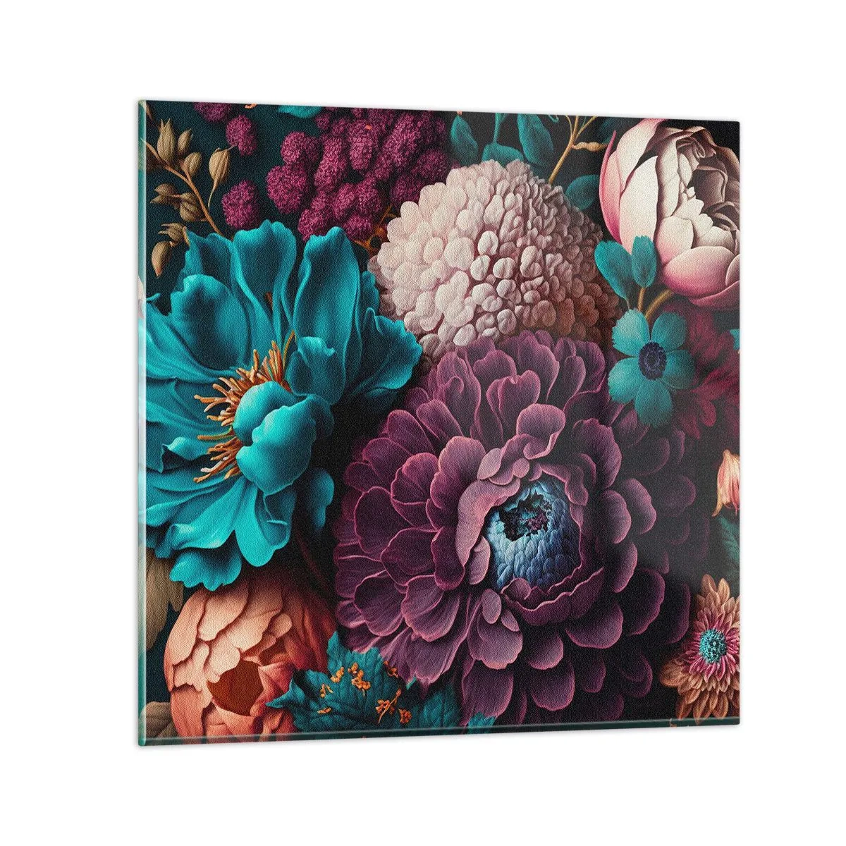 Quadro em vidro - Natureza em abundância - 60x60 cm