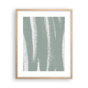 Pôster com moldura de carvalho claro - Abstração em um clima de inverno - 40x50 cm