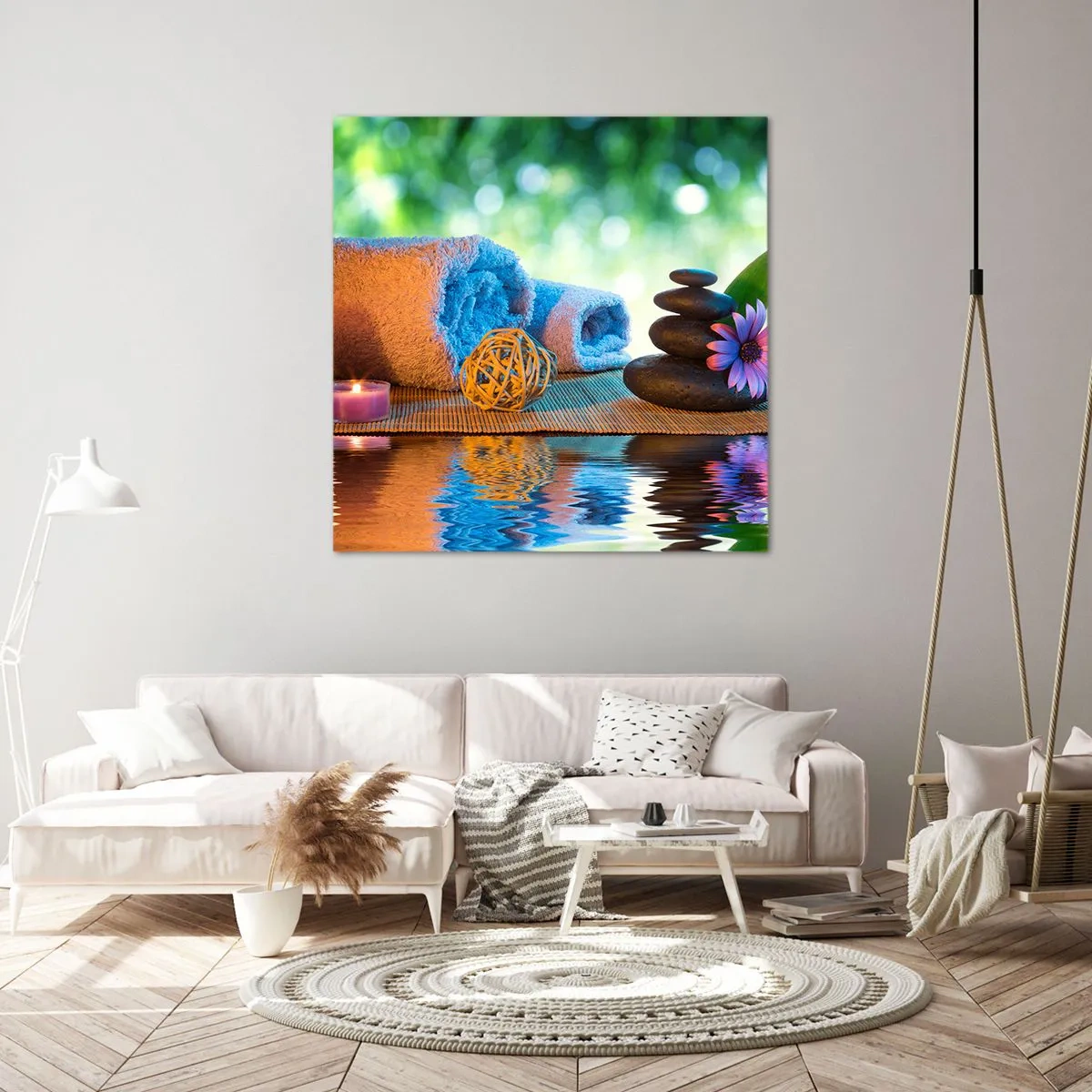 Quadro em tela - Tempo para o corpo - 40x40 cm