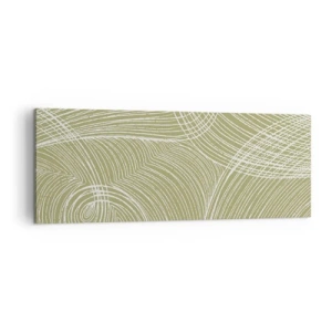 Quadro em tela - Abstração intrincada em branco - 140x50 cm