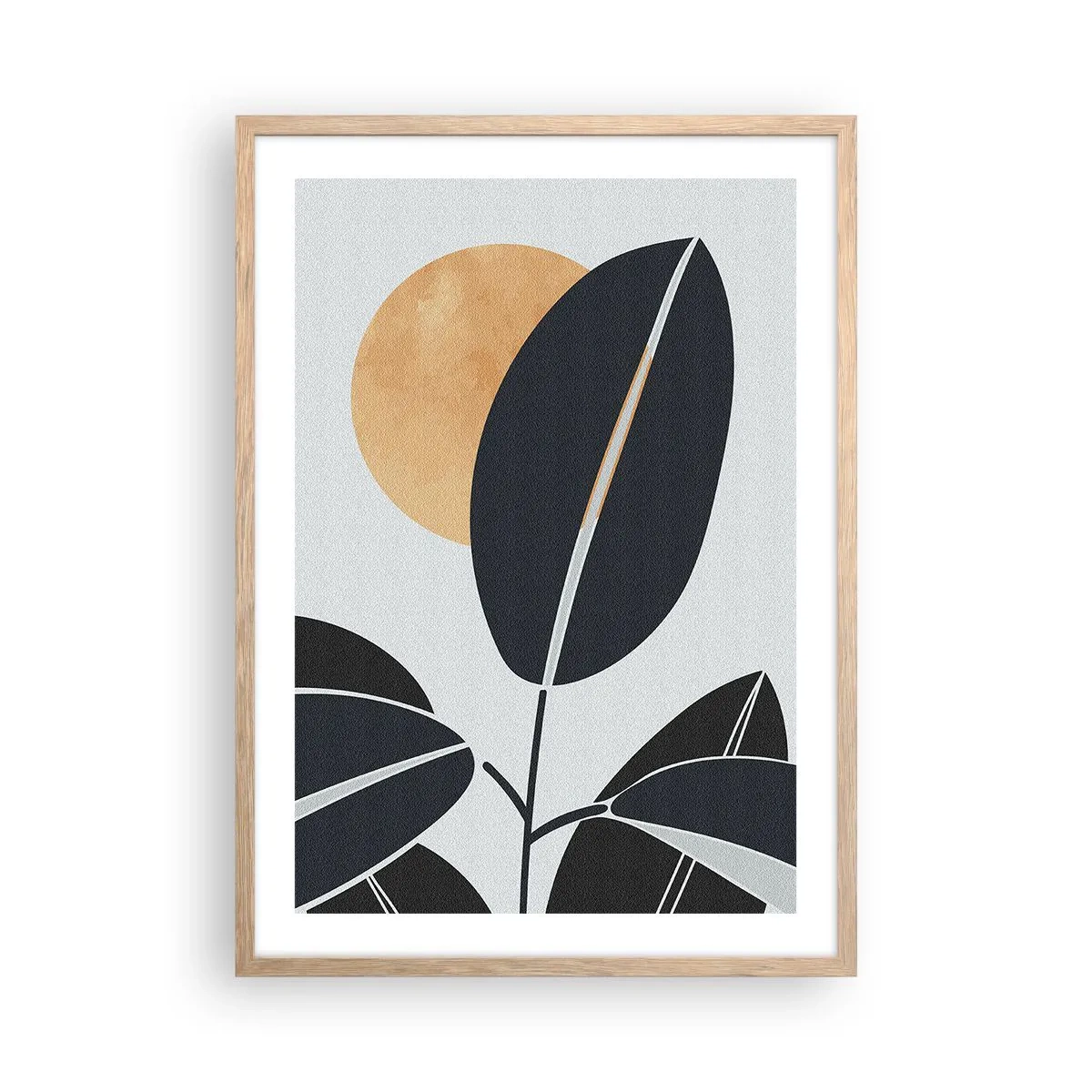 Pôster com moldura de carvalho claro - Um dia quente de verão - 50x70 cm