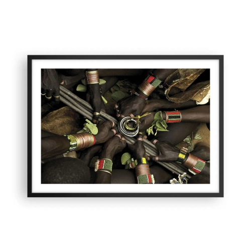 Pôster com moldura preta - Estamos juntos - 70x50 cm