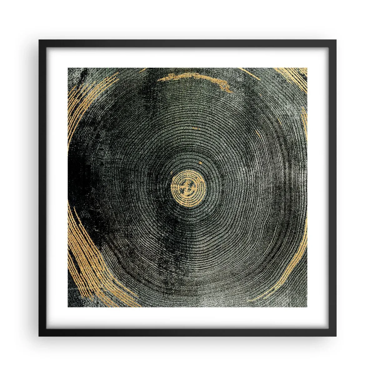 Pôster com moldura preta - Mudança e persistência - 50x50 cm