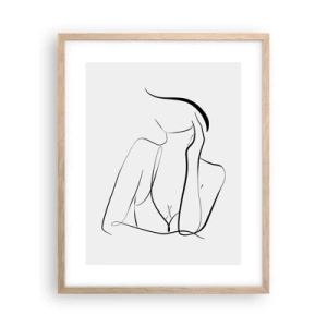 Pôster com moldura de carvalho claro - Na onda dos sonhos - 40x50 cm