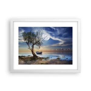 Pôster em moldura branca - É este o fim ou o começo? - 40x30 cm