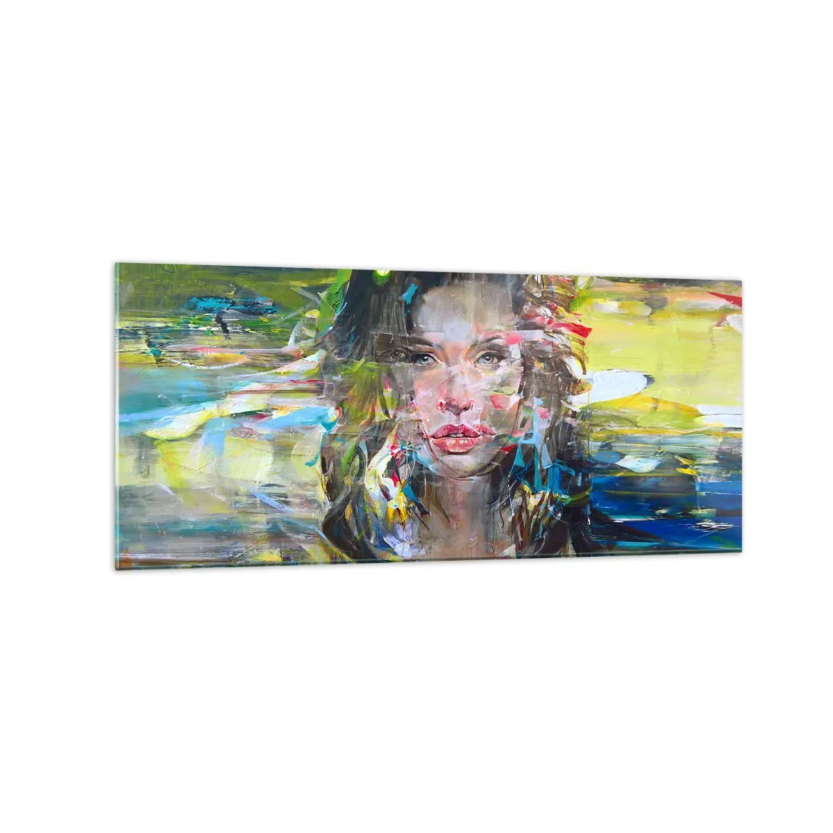 Quadro em vidro - Atrás da cortina de ar - 120x50 cm