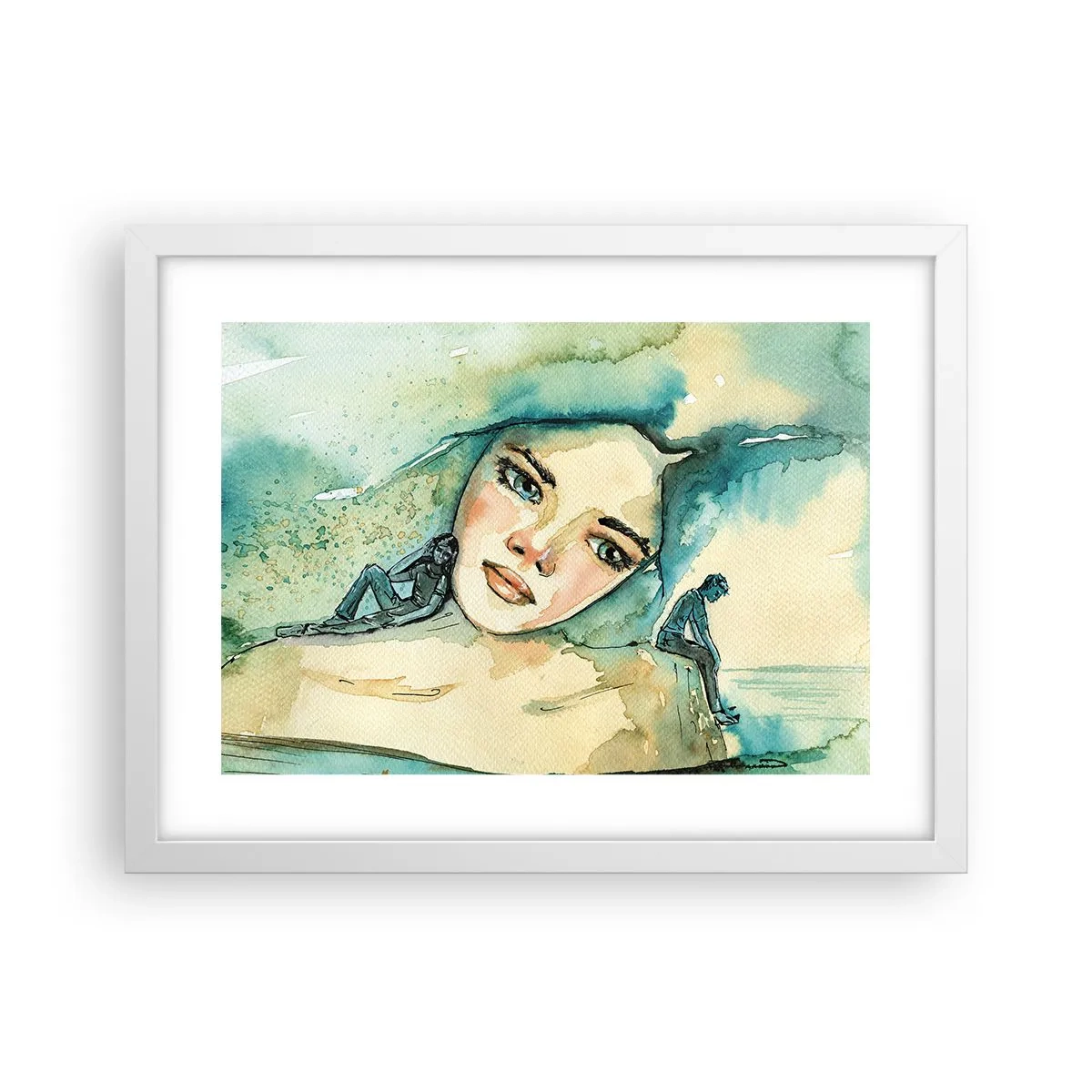 Pôster em moldura branca - Am I blue? - 40x30 cm