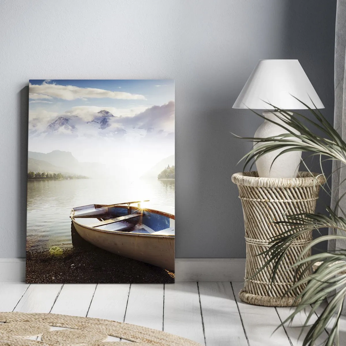 Quadro em tela - Sobre águas grandes e límpidas - 50x70 cm