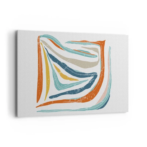 Quadro em tela - Abstração com um sorriso amigável - 120x80 cm